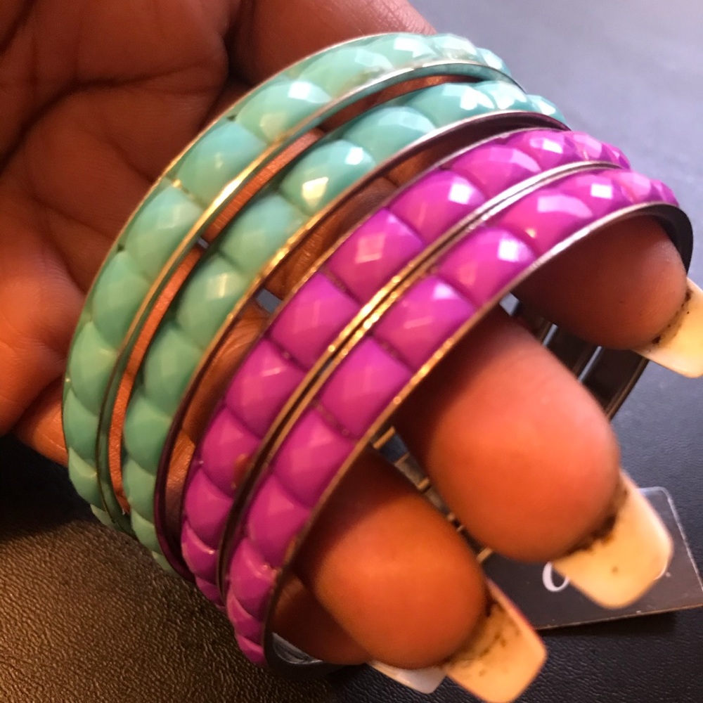 Vibrant Ceramic Bracelet Set of 4